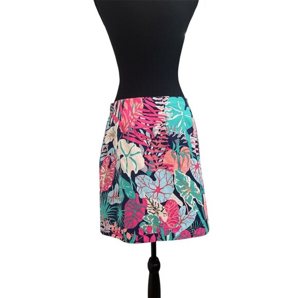 TALBOTS Jungle Botanical Stretch Cotton Canvas Skirt ~ 6P - Picture 3 of 7